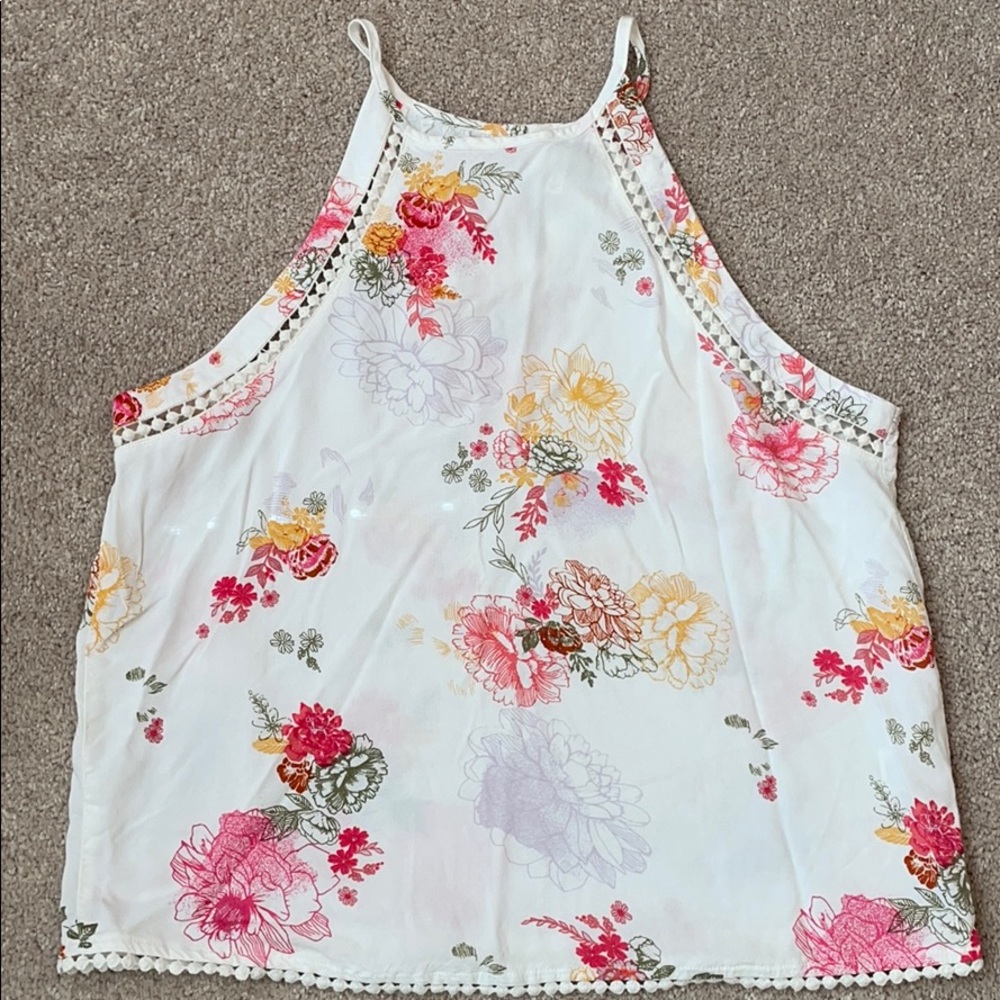 🌹 Mudd | Floral strappy top size small